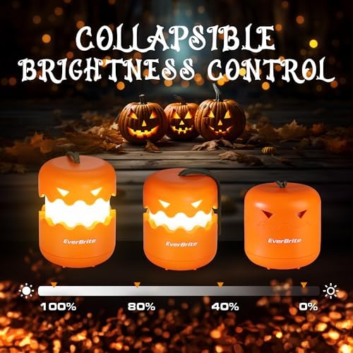 EverBrite Halloween Pumpkin Lantern and Headlamp Set (2 Pack of Each)