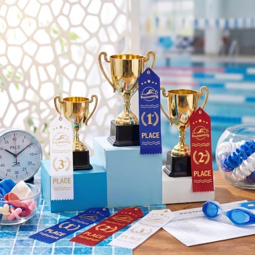 Thiccywoov 120 Pcs Swimming Award Ribbons 8" x 2" for 1st, 2nd, 3rd