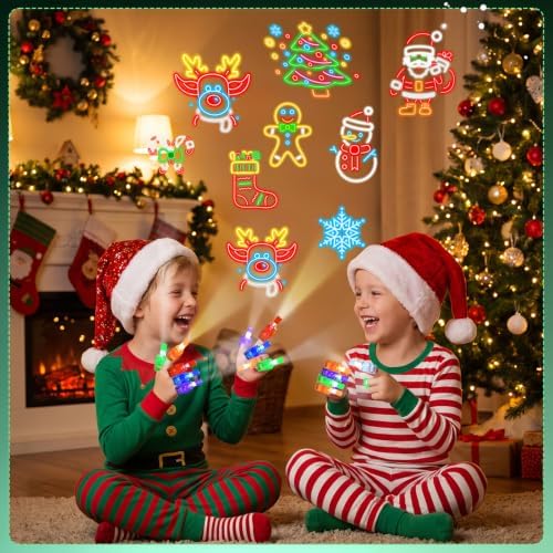 Christmas Party Favors for Kids, 36pcs Christmas Finger Lights Toys for Kids Boys Girls Classroom Rewards Xmas Sock Filler Gifts