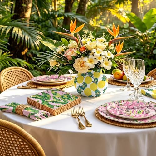 Yexiya 36 Sheet 12 Style Preppy Tropical Theme Paper Napkins for Decoupage