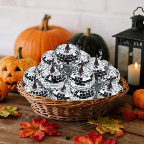 winemana 12 Pack Halloween Disco Pumpkin Halloween Table Centerpieces Decor