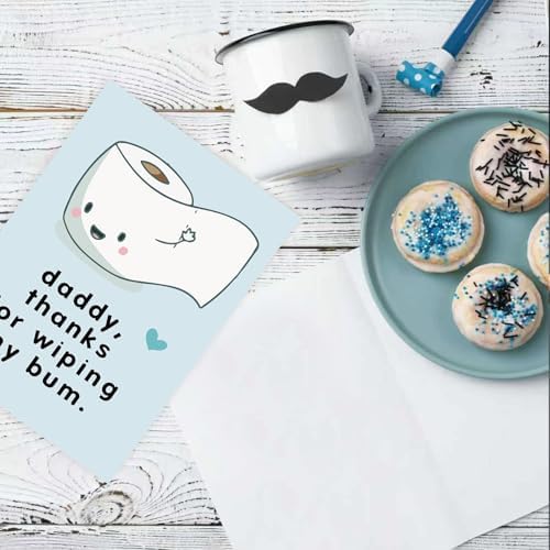 Funny First Fathers Day Card Gift for New Dad