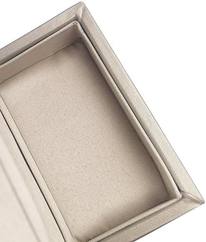 DesignSter Gold Bearer Ring Box – Premium PU Leather Double Rings Box for Wedding Engagement Gift Box