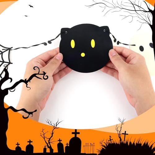 2pcs Halloween Party Banner, 9.84ft Pre-Strung Pumpkin Ghost Spiderweb Skull Black Cat Banner Hanging Summerween Garland Sign for Fall Halloween Boo Birthday Party Decorations