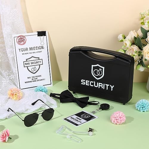 Mepase 7 Pcs Ring Security Wedding Ring Bearer Box,1 Pp Suitcase