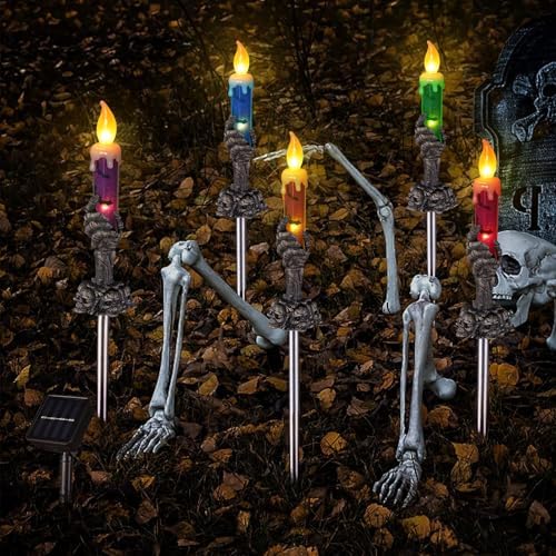 Halloween Decorations Outdoor, Solar Pathway Lights, 10 Pack