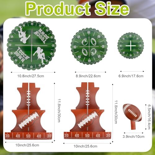 Football Cupcake Stand Decorations, 3 Tier Sports Football Cupcake Stand DIY Cake Stand Holder Tower Cardboard Dessert Serving Cookie Tray Holder for Sports Football Theme Birthday Party Decorations