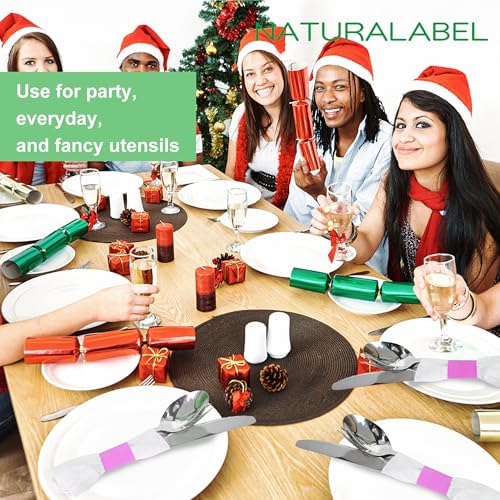 NATURALABEL Self-Adhesive Napkin Bands, Pack of 2,000, Pink