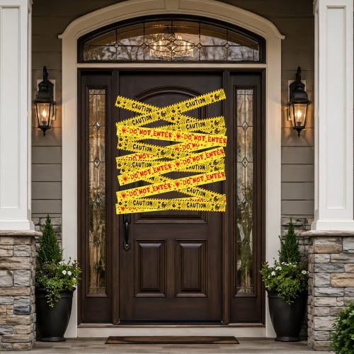 Halloween Decorations - 2PCS Fright Tape for Halloween Party Decorations