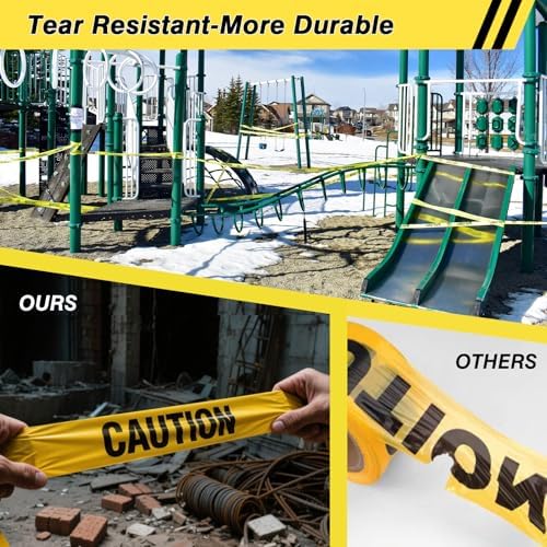 SWRT 1 Roll Premium Yellow Caution Tape, 3 Inch x 330FT Halloween Decor