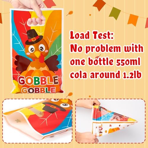 Haooryx Thanksgiving Day Turkey Favor Bags Gift Wrapping Decorations