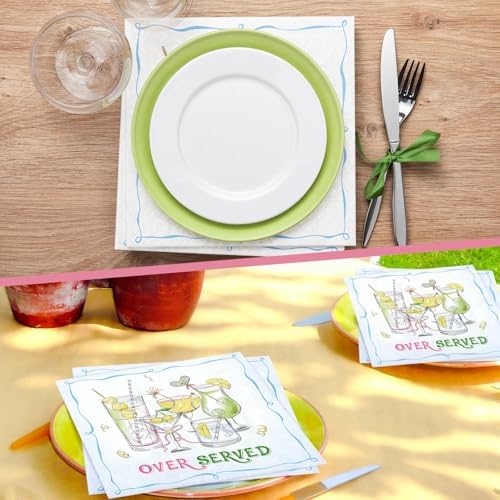 100 Pcs Sports Cocktail Napkins 5 x 5 Inch Tennis Cheers Plaid Paper Napkins 3-ply over Served Disposable Paper Martini Decorations for Party Decorations Summer Spring Sports Party (Tennis Champagne)