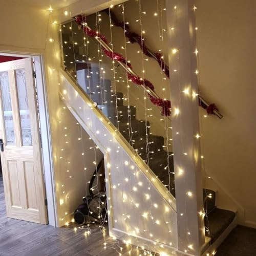 Lighting EVER Fairy Curtain Lights Battery Operated & USB Plug in