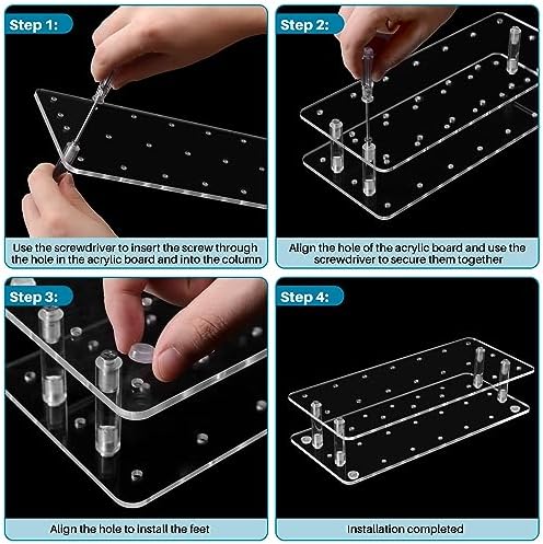 Goabroa Clear Cake Pop Stand, 21 Holes Acrylic Cakepops Display Stand