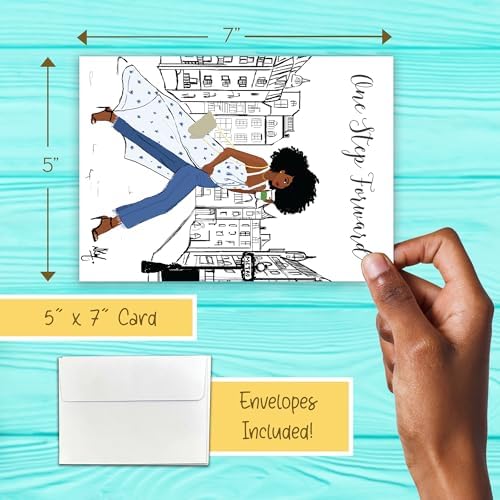 African American Greeting Cards Assortment Box – 18 All-Occasion Christian Greeting Cards with Envelopes – Birthday, Encouragement, Friendship, Romance, Engagement, , Mother's Day, Get Well & More