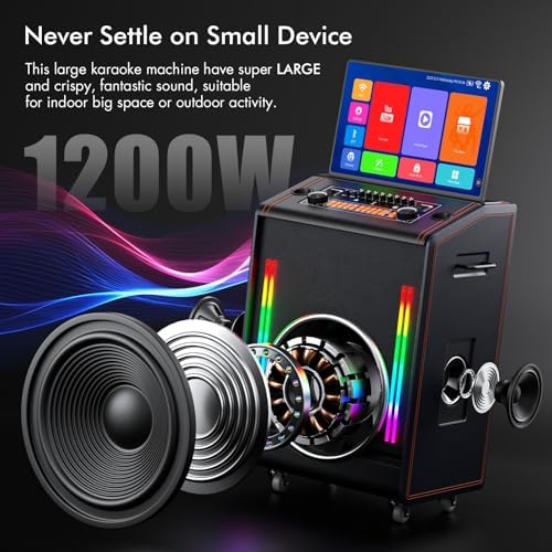 Smart Karaoke Machine with 17.3 Inch Touch Screen & Lyrics Display