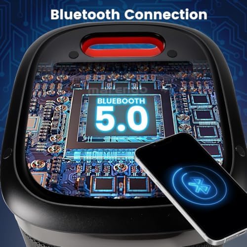 Karaoke Machine for Adults with 2 Wireless Mics, 500W(Peak) Party Speaker