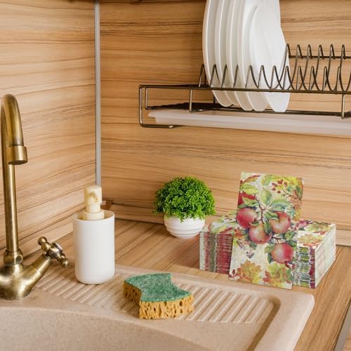 Seajan 200 Pcs Disposable Paper Hand Towels for Bathroom Fall Apple