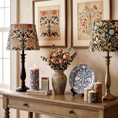Tenceur 48 Pack 12 Styles William Morris Floral Decoupage Napkins, 13 Inch