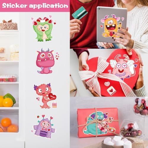 Make a Monster Face Stickers, Valentine's Day Stickers for Kids Classroom