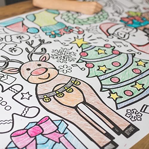 Tiny Expressions Christmas Coloring Tablecloth