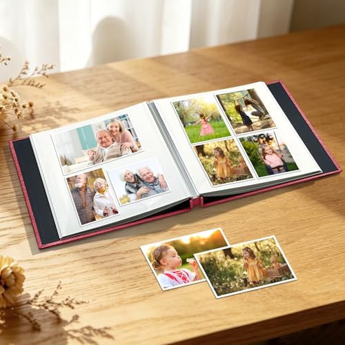 Large Self Adhesive Scrapbook Album, 60 Sheets 120 Pages Photo Book for Birthday Gifts for Women Mom Wedding Baby Family Travel