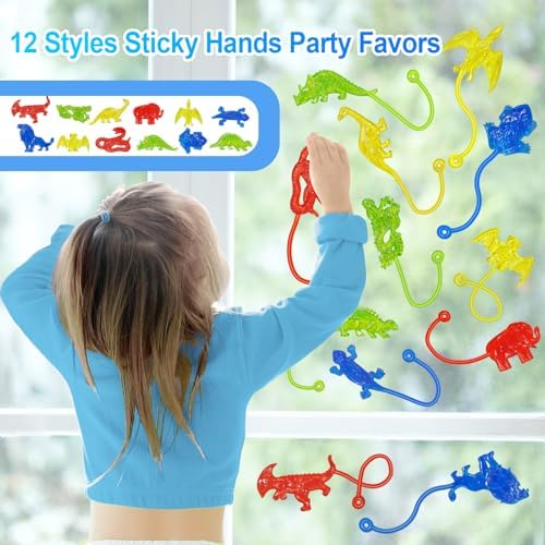 Sticky Hands Bulk 36 PCS Kids Party Favors Animal & Dinosaur Sticky Hand