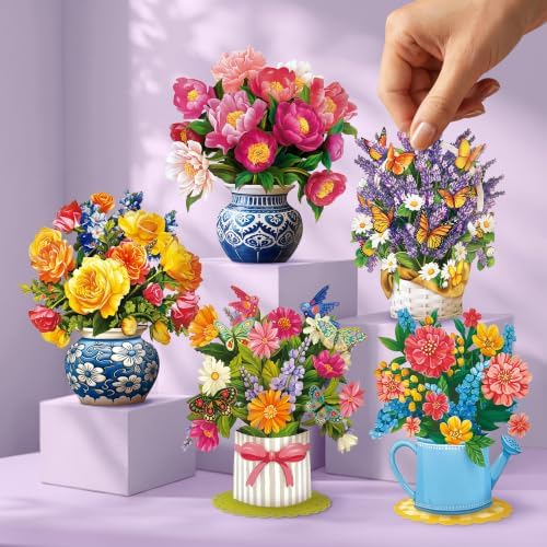 FreshCut Paper Mini Birthday Blooms Boxed Set of 5