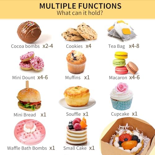 Moretoes 200pcs Small Cookie Boxes with Window, 4x4x2.5in Bakery Boxes