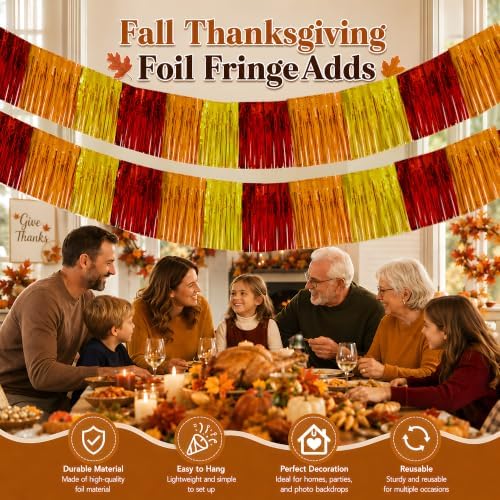 Thanksgiving Decorations - 2 PCS Thanksgiving Banner Streamers | Fall Decor