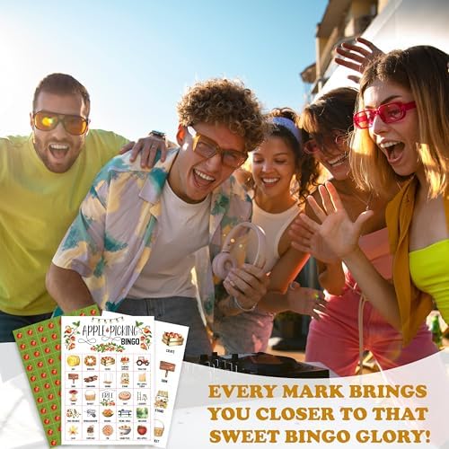 Fall Bingo Game, Fall Harvest Bingo Cards Set, Thanksgiving Party Birthday Party Bingo Supplies for Adults, Family Friends Activities Favors Decorations for 24 Player, 02