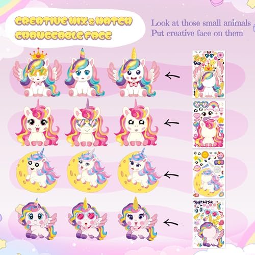 Unicorn Stickers 48 Sheets Unicorn Party Favors Crafts Kids Toddlers