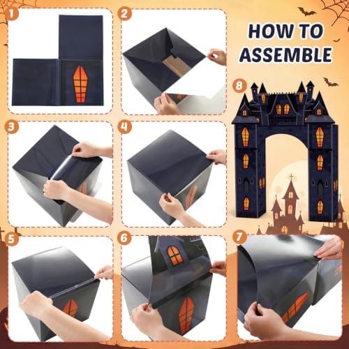 Pajean Halloween Castle Archway 68x52 Inch Haunted House Cardstock Doorway