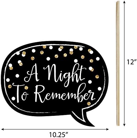 Prom Photo Booth Prop Kit, DIY Cardstock Props - 20pc