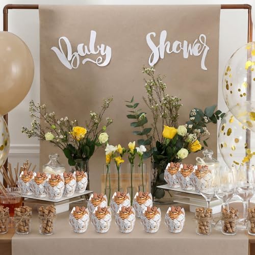 Maxdot 200 Pcs Western Cowboy Tulip Cupcake Liners for Baking Western Theme Paper Muffin Baking Cups Retro Wild West Tulip Muffin Liners Wrappers for Baby Shower Birthday Party