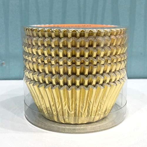Shiny Gold Foil Cupcake Liners Standard Paper Baking Cups for Wedding, Party and More, 120-Count