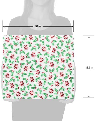 American Greetings Christmas Cellophane Cookie Tray Bags with Twist-Ties, Holiday Patterns (12-Count)
