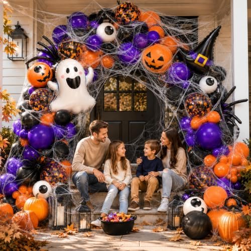 Halloween Balloon Garland Arch Kit 156PCS for Halloween Party Decorations
