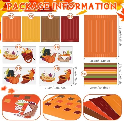 Ctosree 24 Sets DIY Fall Thanksgiving Craft Kits for Kids, Classic