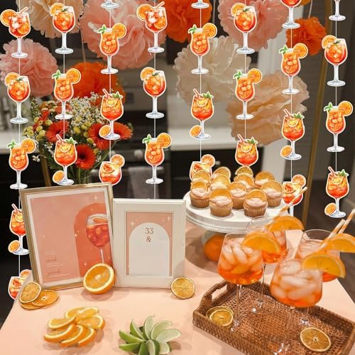 Xinnun 8 Pcs Sunset Party Decorations Tequila Sunrise Banners Garlands