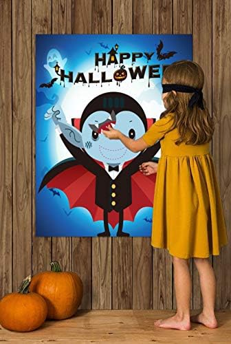Halloween Games for Kids, Pin The Mouth on Vampire, Pin the Tail Games