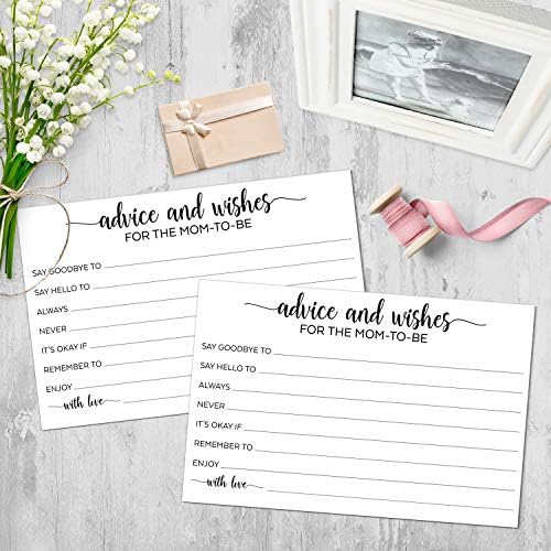 321Done Advice for the Mom to Be Cards, 4x6, Set of 50, White