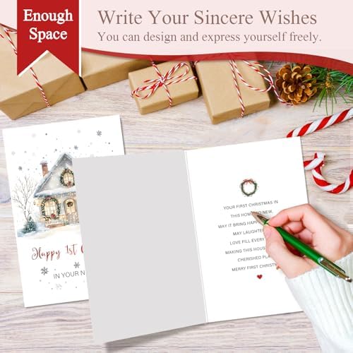 Christmas New Home Card, Funny Xmas Housewarming Gifts for Men and Women, First Christmas in Your New Home Cards, Holiday Congratulations on Your New House Cards