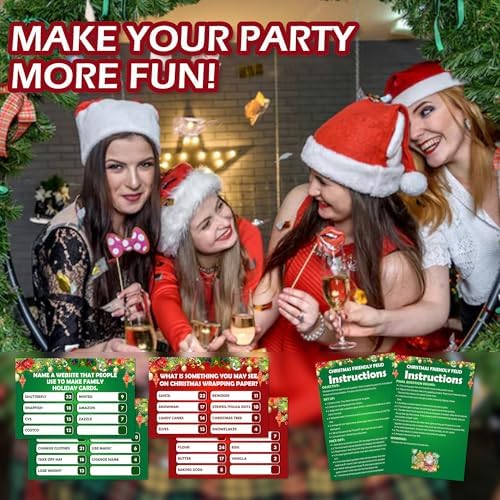 Christmas Friendly Feud Game, Friendly Christmas Party Games for Family Friends Large Groups, Funny Xmas Feud Quiz, Xmas Trivia Party Decoration for Winter Holiday -10
