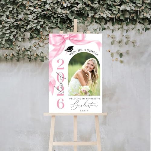 Personalized Congrats Grad Sign 2026, Graduation Lawn Signs Class Of 2026, Senior Yard Signs Class Of 2026, Grad Sign For Yard, College Graduation Sign, Class Of 2026 Yard Sign, Pink Graduation Decor