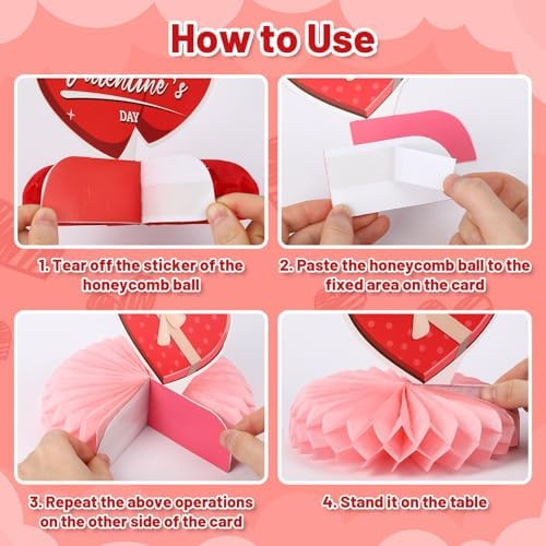 Valentine Table Centerpiece, 10Pcs Pink Heart Table Topper Decor