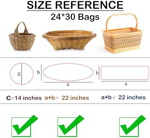 Labeol Clear Cellophane Bags 20Packs 24x30 Inch Gift Wrap