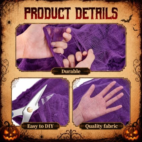 500 X 80 in Halloween Creepy Cloth for Yard and Outdoor Decorations,Multi