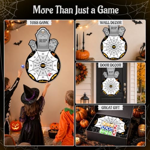 Halloween Games, Halloween Party Supplies Dart Board with 12 Sticky Balls