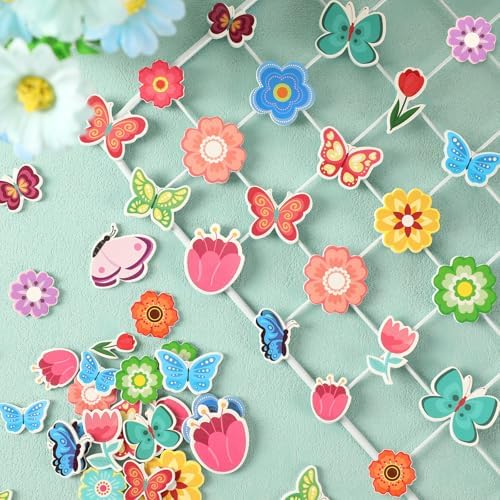 600Pcs Flower Foam Stickers Spring Butterfly Adhesive Stickers